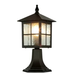 SU-MA Rustikale Sockelleuchte BAARLE Schwarz H:45cm E27< Metall Lampen|Rustikale Lampen