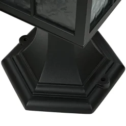 SU-MA Rustikale Sockelleuchte BAARLE Schwarz H:45cm E27< Metall Lampen|Rustikale Lampen