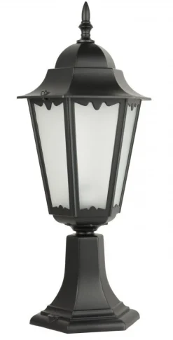 SU-MA Rustikale Sockelleuchte DILSEN 52cm Aluminium Glas< Metall Lampen|Rustikale Lampen