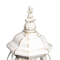 Easylight Rustikale Sockelleuchte Weiß Gold 50cm IP44 E27< Rustikale Lampen|Wegeleuchten