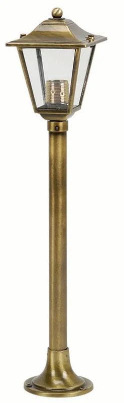 Außenleuchten Antik|Außenleuchten Messing*Lido Rustikale Standlampe für Garten Weg H:83cm Messing