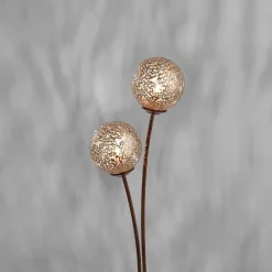 Wohnzimmerlampen|Schlafzimmer Lampen*Paul Neuhaus Rustikale Tischlampe Metall Rostbraun Gold 52 cm 2-flmg