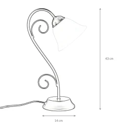 Easylight Rustikale Tischlampe Schwarz Alabaster H:43cm ATHEN< Glaslampen|Rustikale Lampen