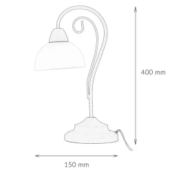 Glaslampen|Rustikale Lampen*Trio Reality Rustikale Tischleuchte Country rostfarbig
