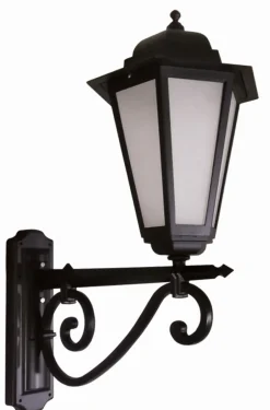 Lido Rustikale Wandlaterne BRIANA Schwarz H:80cm groß< Außenleuchten Antik|Außenwandleuchten