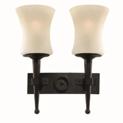 Wandleuchten|Esszimmer Lampen*Searchlight Rustikale Wandleuchte Eisen 2-flmg.