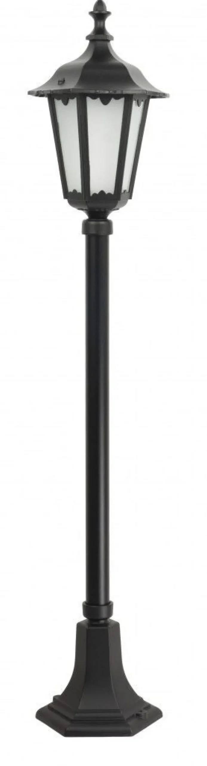 Außenleuchten Antik|Gartenlaternen*SU-MA Rustikale Wegeleuchte DILSEN Schwarz 106cm IP43