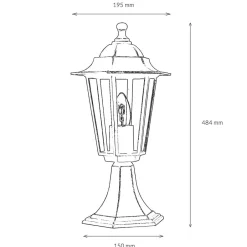 Easylight Rustikale Wegeleuchte Garten Laterne E27 PARIS< Rustikale Lampen|Wegeleuchten