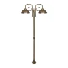 Außenleuchten Antik|Gartenlaternen*Giovanni Battista Rustikale Wegeleuchte IP44 2-flammig E27 210 cm Messing