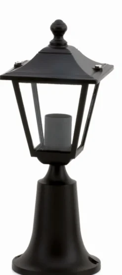 Lido Rustikale Wegeleuchte Schwarz 37cm IP44 E27 Aluminium< Außenleuchten Antik|Gartenlaternen