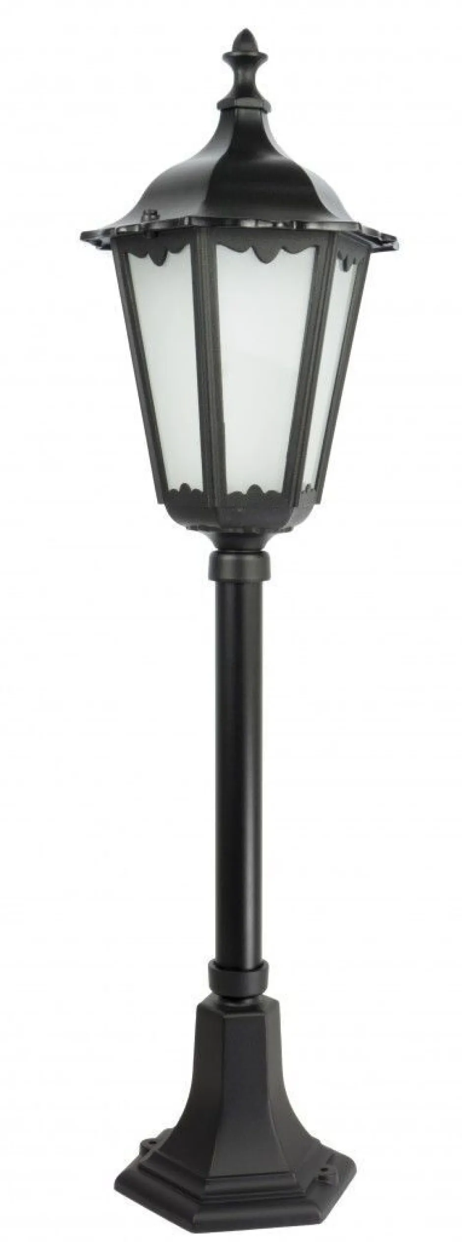 Außenleuchten Antik|Gartenlaternen*SU-MA Rustikale Wegeleuchte Schwarz 84cm elegant E27