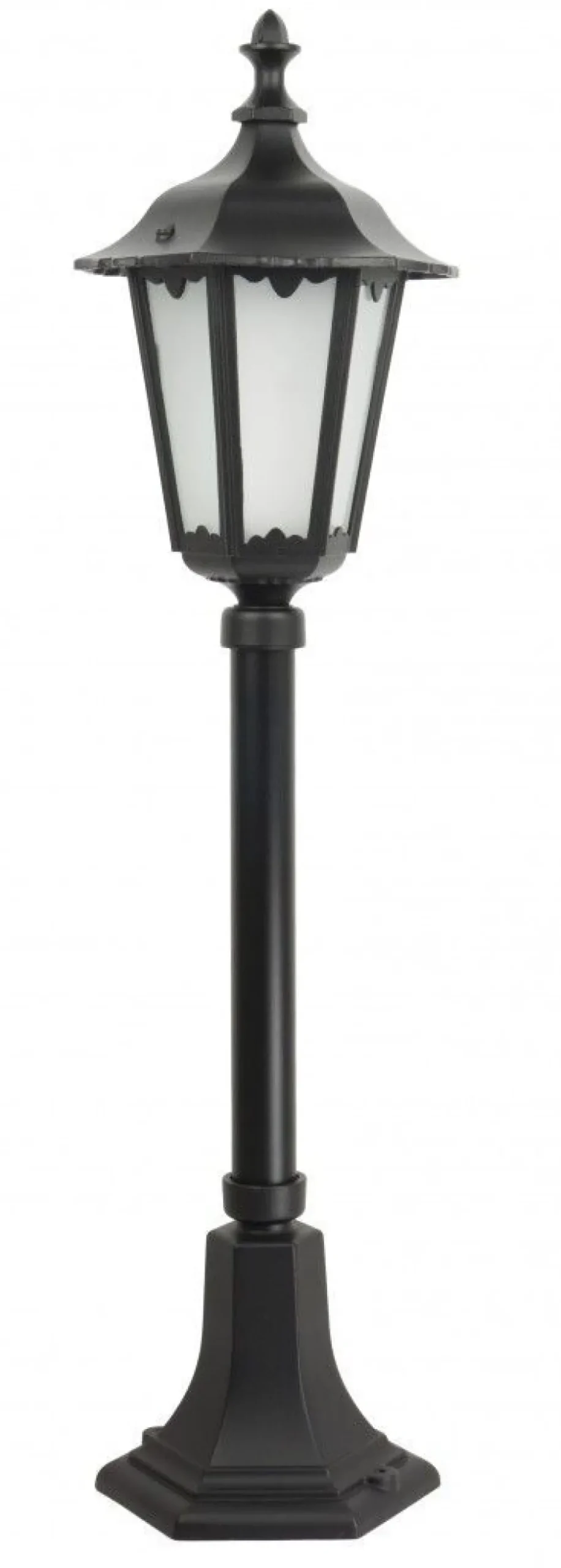 SU-MA Rustikale Wegeleuchte Schwarz 76cm E27 IP43< Außenleuchten Antik|Gartenlaternen