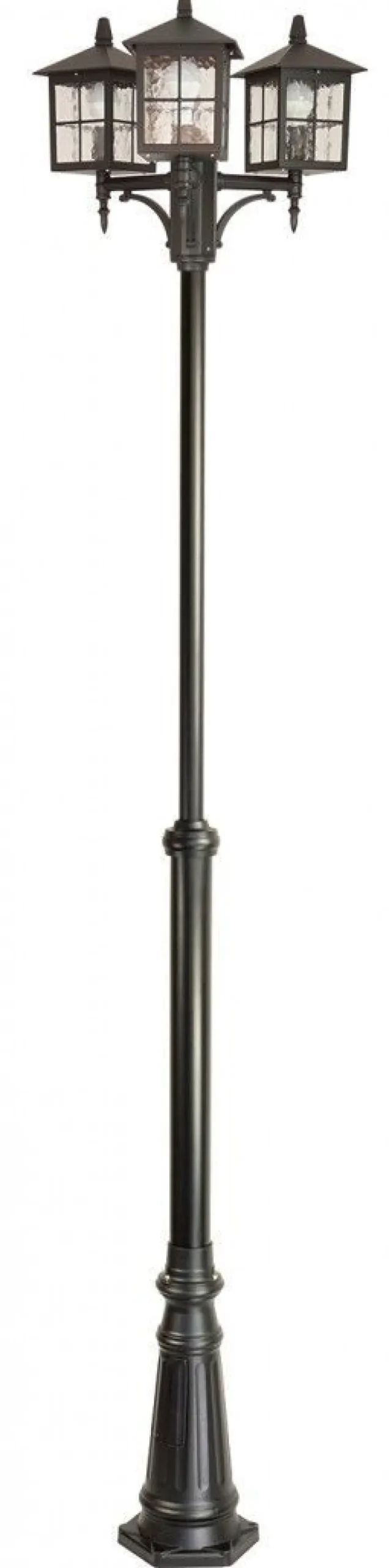 Außenleuchten Antik|Gartenlaternen*SU-MA Rustikale Wegeleuchte Schwarz 180-280cm IP43 E27