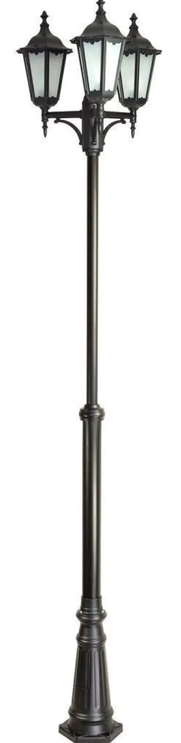 SU-MA Rustikale Wegeleuchte Schwarz 195-295cm hoch E27< Rustikale Lampen|Metall Lampen