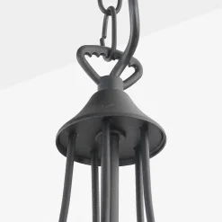 Sollux Rustikaler Kronleuchter Schwarz 5-armig E14 FIORANO< Hängelampen|Esszimmer Lampen