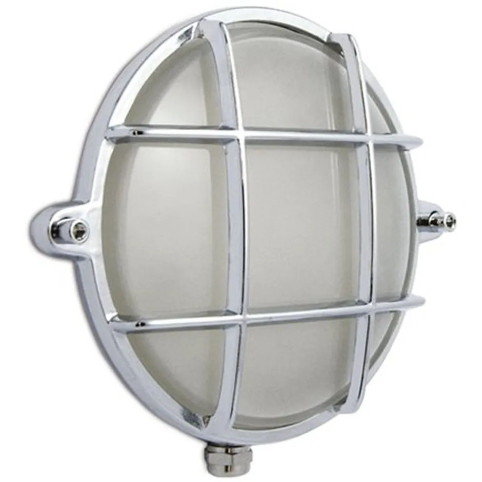 Außenwandleuchten|Lampen Aus Aller Welt*Laura Suardi Schiffslampe LED verchromtes Messing IP54 SIRENA