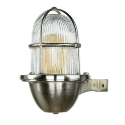 Lido Schiffslampe Messing in Nickel Außen Hof Balkon< Rustikale Lampen|Metall Lampen