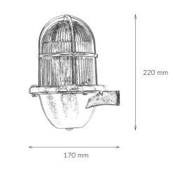Lido Schiffslampe Messing in Nickel Außen Hof Balkon< Rustikale Lampen|Metall Lampen