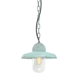 Außenleuchten Antik|Außenleuchten Messing*Elstead Schiffsleuchte Außen aus Messing Grün antik IP44