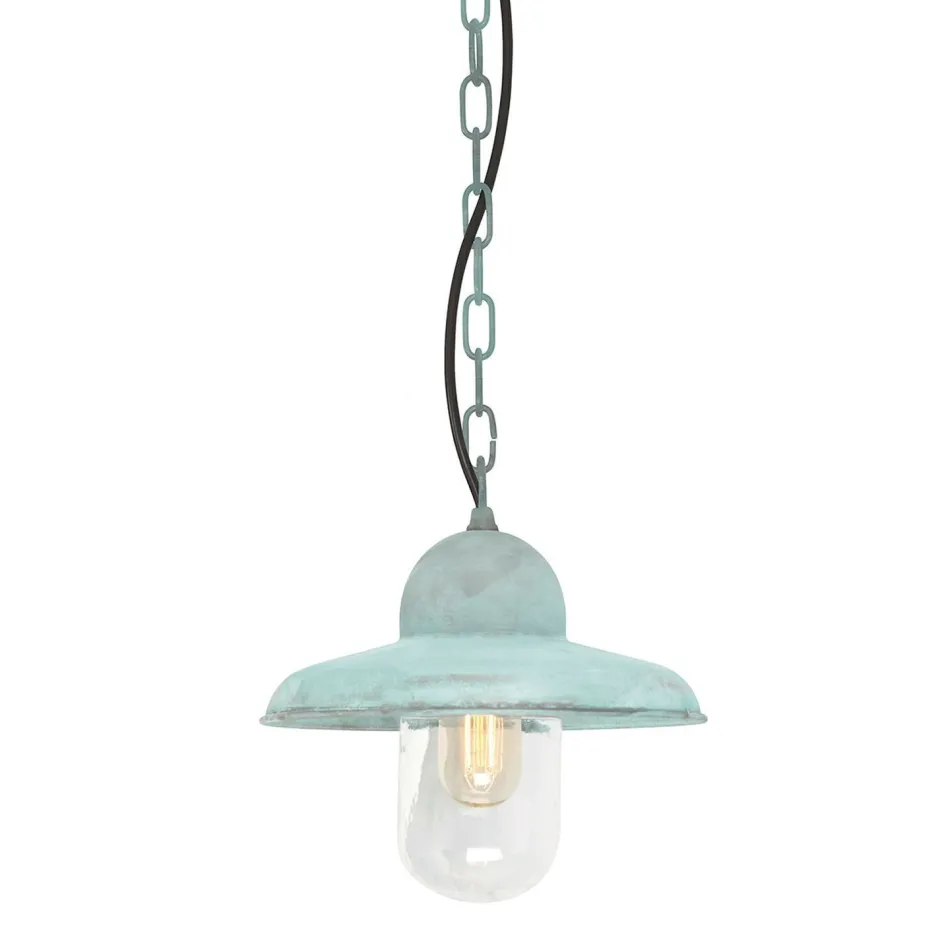 Außenleuchten Antik|Außenleuchten Messing*Elstead Schiffsleuchte Außen aus Messing Grün antik IP44