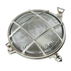 Lido Schiffsleuchte Außen Messing Riffelglas IP64 Haus< Außenwandleuchten|Rustikale Lampen