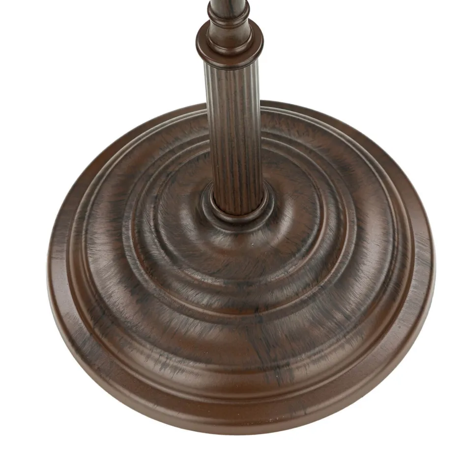 Giovanni Battista Schreibtischlampe Messing Glas 49 cm E27 Braun Weiß< Glaslampen|Metall Lampen