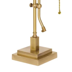 Giovanni Battista Schreibtischlampe Messing Glas H: 49 cm Zugschalter E27< Schreibtischlampen|Glaslampen