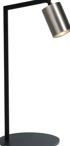 Bürolampen|Tischlampen*Masterlight Schreibtischlampe Metall Schwarz Nickel 50 cm ELSIE