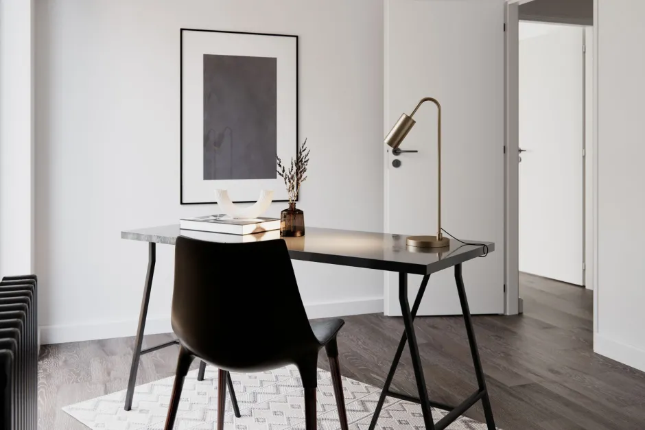 By Rydéns Schreibtischlampe Metall GU10 51 cm hoch in Gold matt< Bürolampen|Schlafzimmer Lampen