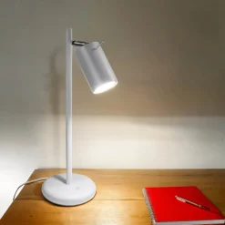 Moderne Lampen|Bürolampen*Sollux Schreibtischlampe Metall 43 cm hoch schwenkbar Weiß