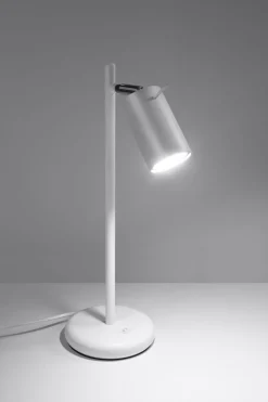 Moderne Lampen|Bürolampen*Sollux Schreibtischlampe Metall 43 cm hoch schwenkbar Weiß
