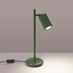 Sollux Schreibtischlampe Modern 43 cm hoch Grün GU10 schwenkbar BERTA< Bürolampen|Schlafzimmer Lampen