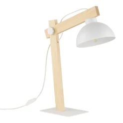 Tischlampen|Schlafzimmer Lampen*TK Lighting Schreibtischlampe verstellbar 52 cm Holz Metall E27