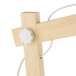 Tischlampen|Schlafzimmer Lampen*TK Lighting Schreibtischlampe verstellbar 52 cm Holz Metall E27