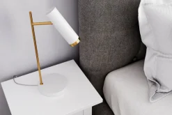 By Rydéns Schreibtischlampe Weiß Gold 49 cm hoch GU10 verstellbar< Bürolampen|Schlafzimmer Lampen