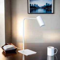 Nowodvorski Schreibtischleuchte 40-45 cm verstellbar Weiß GU10< Schreibtischlampen|Metall Lampen