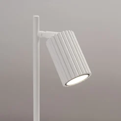 Bürolampen|Schlafzimmer Lampen*Sollux Schreibtischleuchte Weiß Metall H: 43 cm schwenkbar GU10