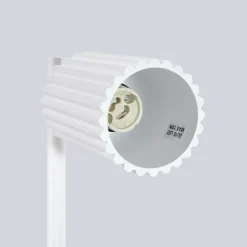 Bürolampen|Schlafzimmer Lampen*Sollux Schreibtischleuchte Weiß Metall H: 43 cm schwenkbar GU10