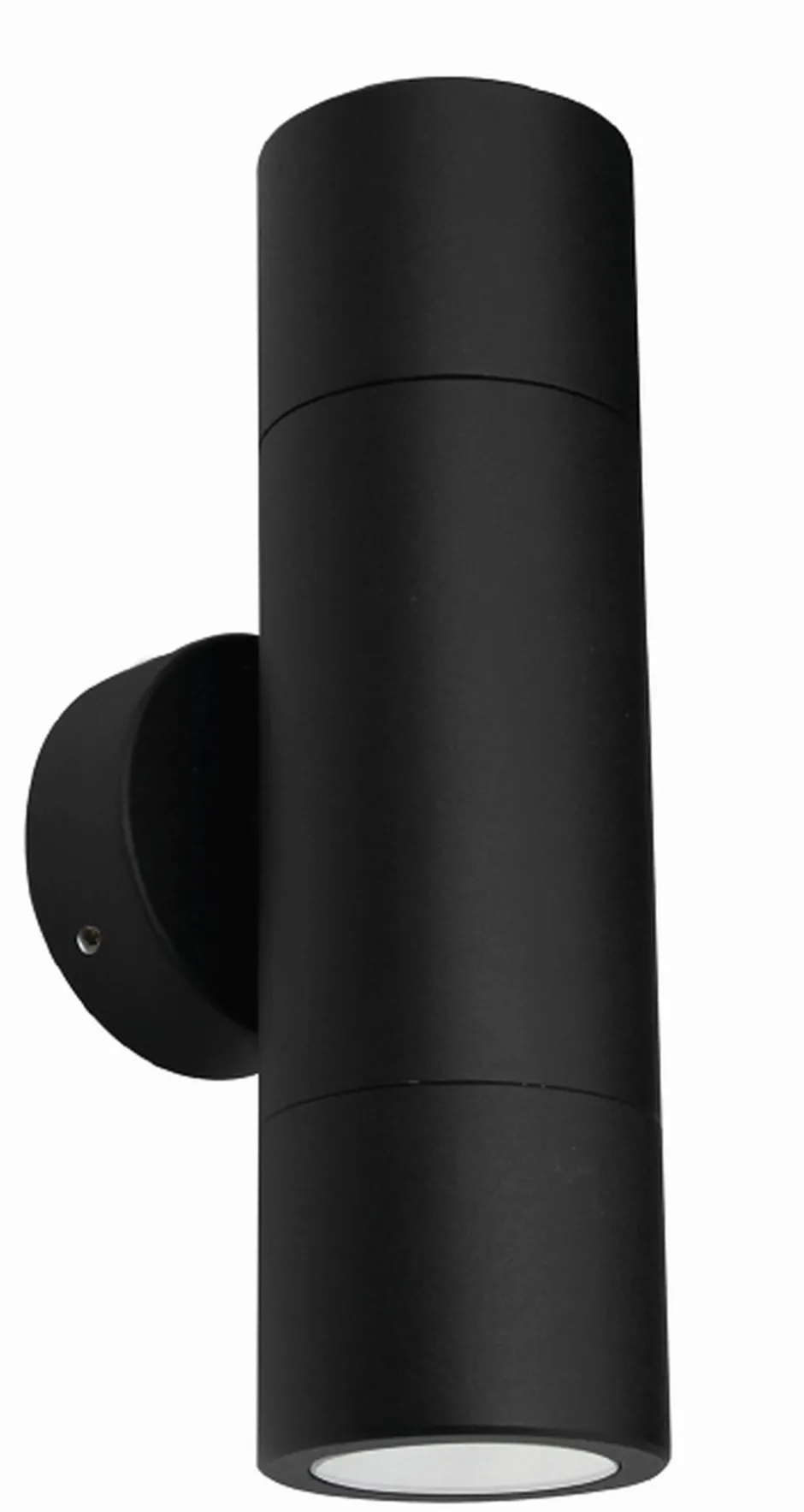 Lido Schwarze Außenlampe Aluminium IP54 E27 Up Down Lampe< Außenwandleuchten|Moderne Außenleuchten