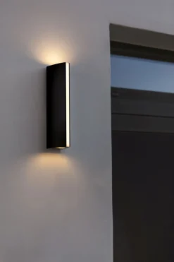 Led Außenleuchten|Moderne Außenleuchten*Eco-Light Schwarze Außenleuchte Modern E27 IP54 H:30 cm blendarm