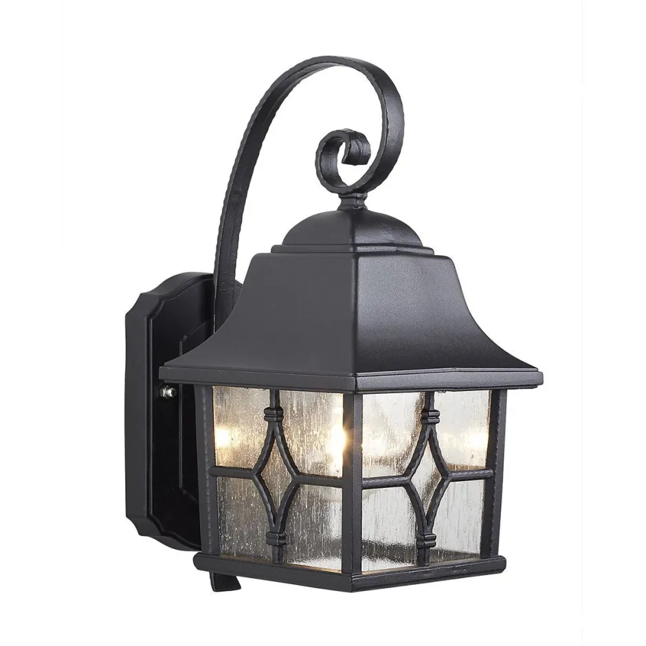 Rustikale Lampen|Rustikale Außenleuchten*Elstead Schwarze Außenleuchte Rustikal IP44 wetterfest KENT