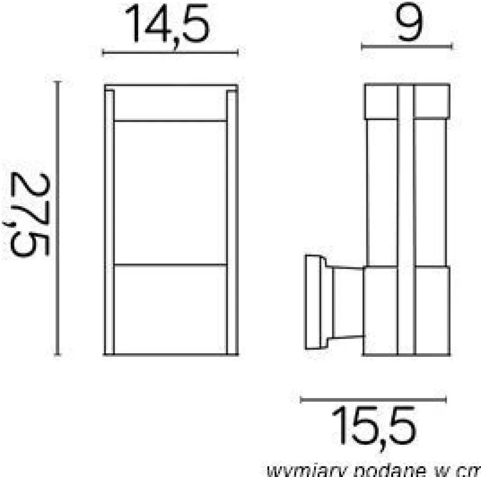 Außenwandleuchten|Moderne Außenleuchten*SU-MA Schwarze Außenwandlampe CANDO IP54 wetterfest E27