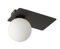 Deckenleuchten|Flurlampen*Sigma Schwarze Deckenlampe Glasschirm blendarm Ø21,1 cm rund