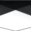 Wohnzimmerlampen|Moderne Lampen*Sollux Schwarze Deckenlampe LYNNDIE B:50cm geometrisch 3x E27