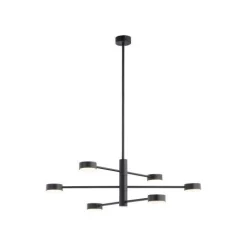 Deckenleuchten|Bürolampen*Nowodvorski Schwarze Deckenlampe Metall drehbar H:85cm 6x GX53