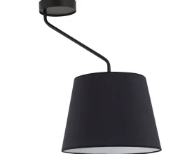 Sigma Schwarze Deckenlampe Metall Kunststoff E27 wohnlich< Deckenleuchten|Schlafzimmer Lampen