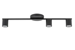 Sigma Schwarze Deckenlampe Zylinder GU10 3-flammig 70 cm groß< Deckenleuchten|Flurlampen