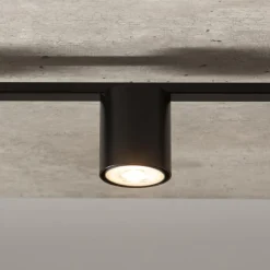 Sigma Schwarze Deckenlampe Zylinder GU10 3-flammig 70 cm groß< Deckenleuchten|Flurlampen