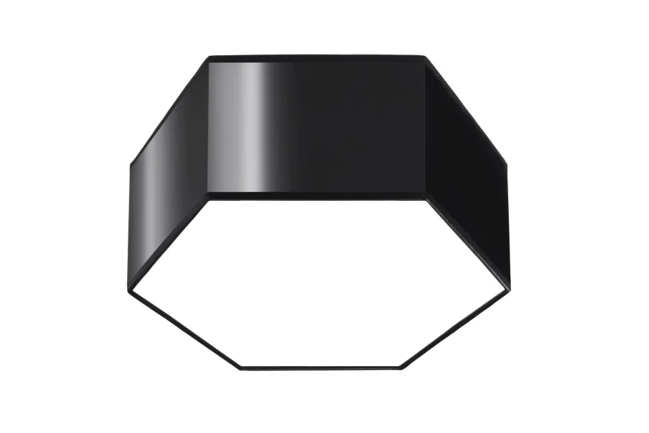 Deckenleuchten|Flurlampen*Sollux Schwarze Deckenleuchte blendarm 30,5 cm lang für 2x E27