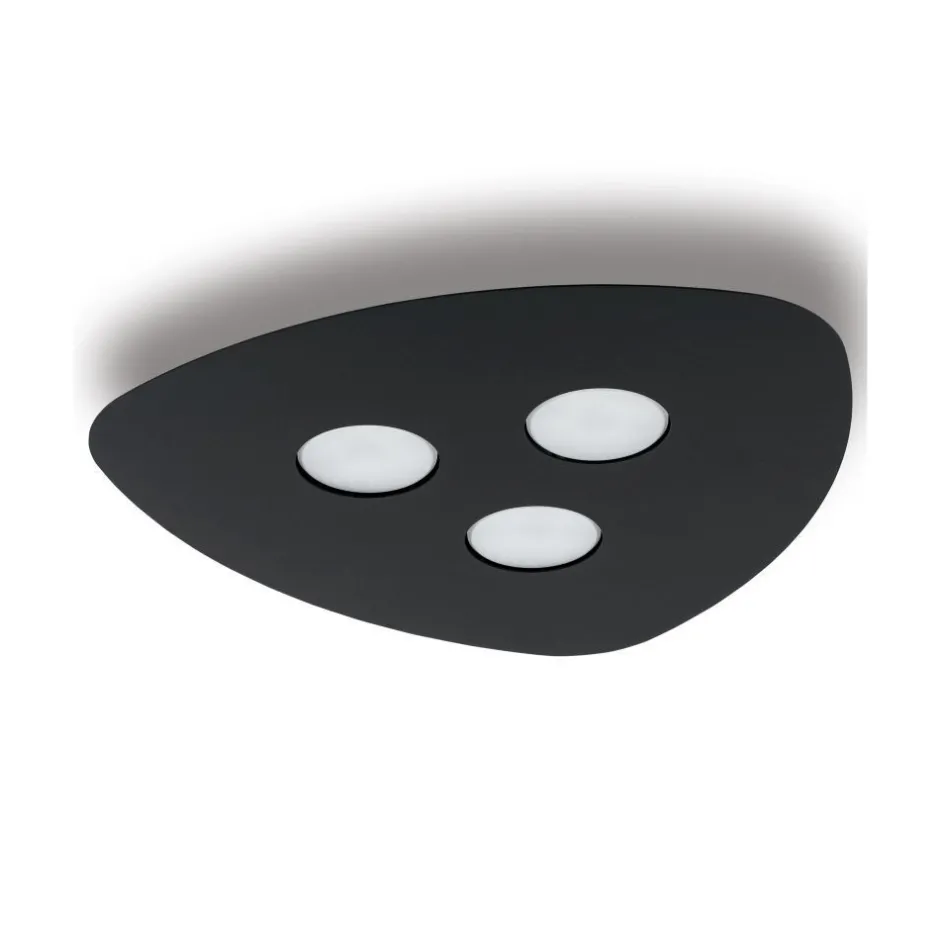 Deckenleuchten|Flurlampen*Nowodvorski Schwarze Deckenleuchte blendarm 3-flammig schlicht